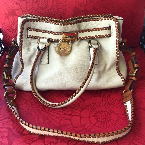 Michael Kors Handbags - Michael Kors- White Leather Satchel